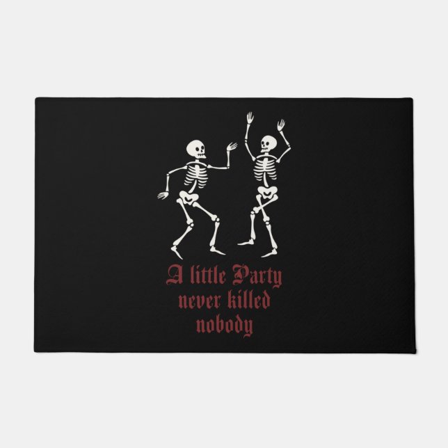 Contemporary Halloween skeletons Doormat (Front)