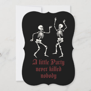 Contemporary Halloween skeletons Invitation