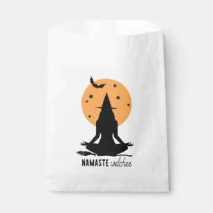 Contemporary Halloween yoga Witch Favor Bag