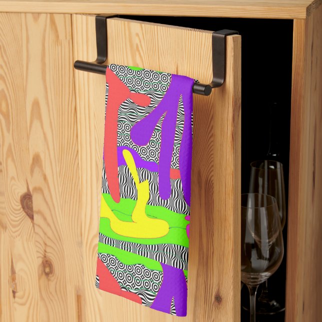 Contemporary Hand Jive  Kitchen Towel (Thirds Fold)