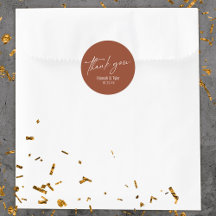 Contemporary Handwriting Terracotta Thank You