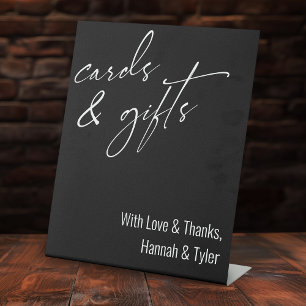 Contemporary Handwriting Typography Cards & Gifts  Pedestal Sign