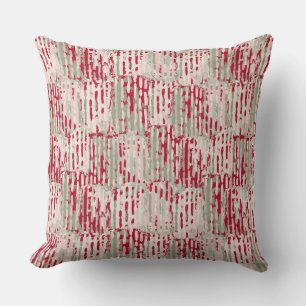 Contemporary Holiday Abstract Design Throw Pillow