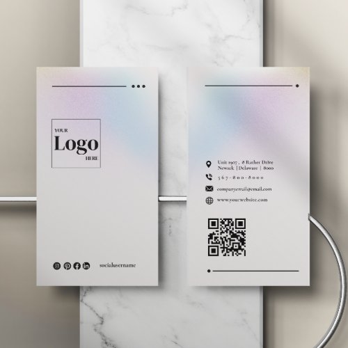 Contemporary Holographic Company Business Card