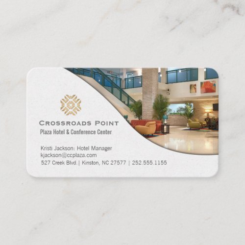 Contemporary Hotel Lobby Business Card