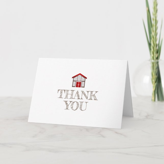 Contemporary House Realtor or Mortgage Thank You (Front)