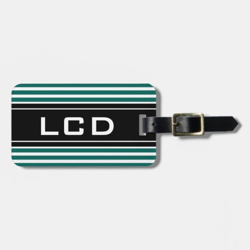 Contemporary initial monogram travel luggage tags