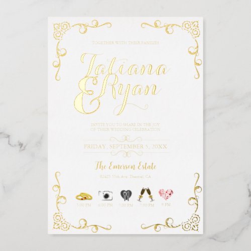 Contemporary Invitations    Luxury Wedding