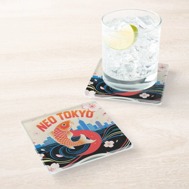 Contemporary Japanese Style–Modern Elegance forYou Glass Coaster (Angled)