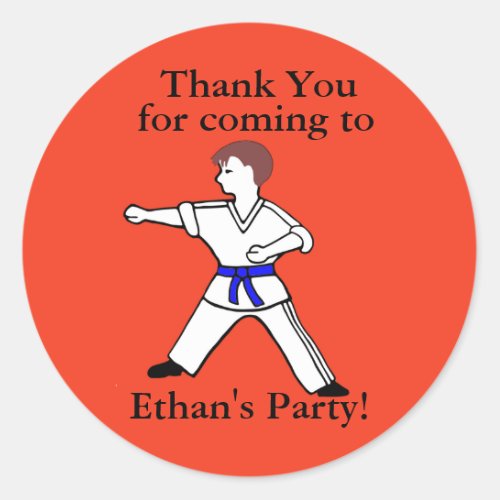 Contemporary Karate Kid Ethan customized stickers