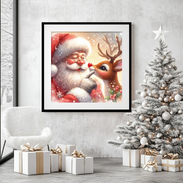Contemporary Kids Santa Rudolph Christmas Wall Art (Contemporary Kids Santa Rudolph Christmas Wall Art)