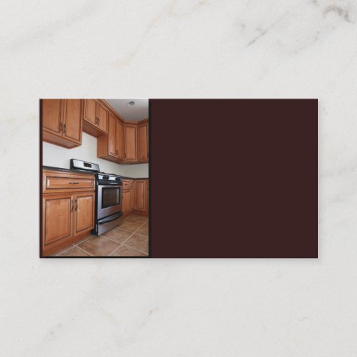 Customizable contemporary kitchen in new construction business card