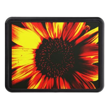 Contemporary Large Sunflower Seed Head And Petals Hitch Cover by artoriginals at Zazzle