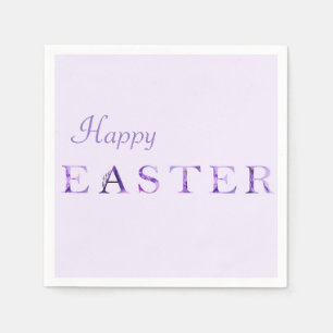 Contemporary Lavender and Purple Easter Napkin