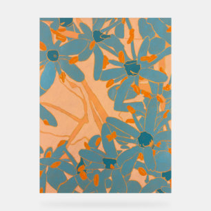 Contemporary Leaf Design in Peach  Acrylic Sign