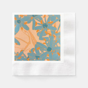 Contemporary Leaf Design in Peach  Napkins