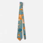 Contemporary Leaf Design in Peach  Neck Tie