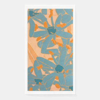 Contemporary Leaf Design in Peach Paper Guest Towels