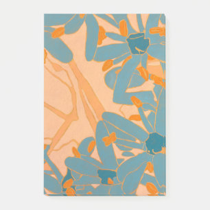 Contemporary Leaf Design in Peach Post-it Notes