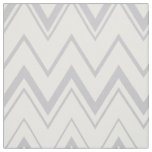 Contemporary light grey and white chevron pattern fabric