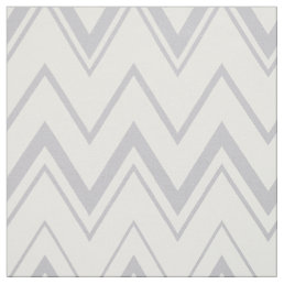 Contemporary light grey and white chevron pattern fabric