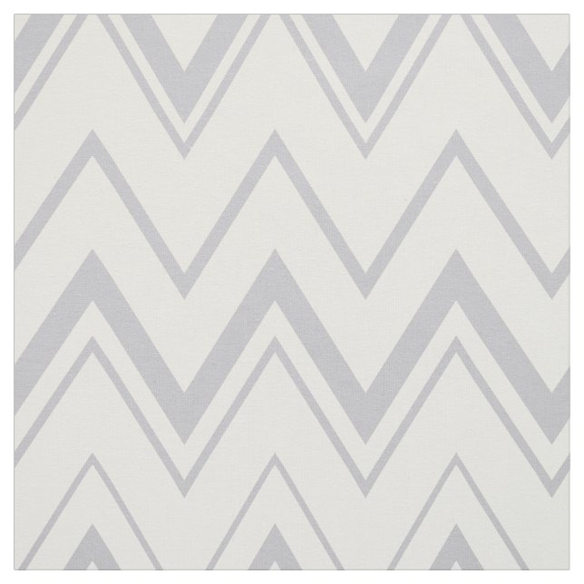 Contemporary light grey and white chevron pattern fabric (Swatch)