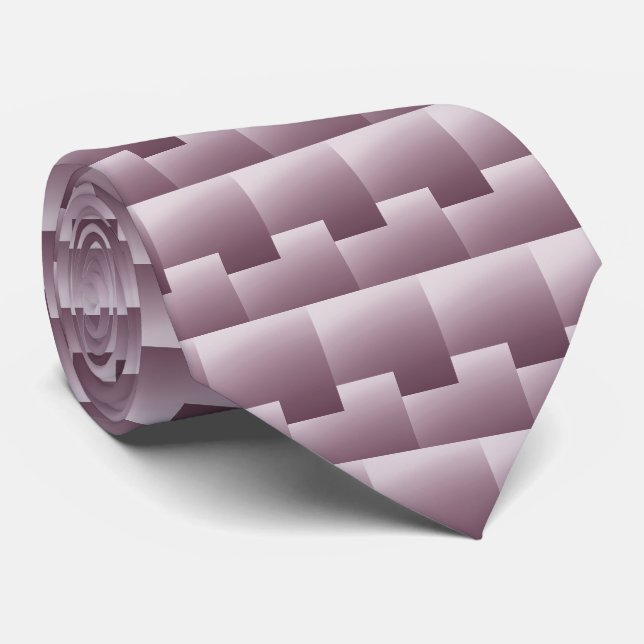 Contemporary Light Plum Red Pattern  Neck Tie (Rolled)