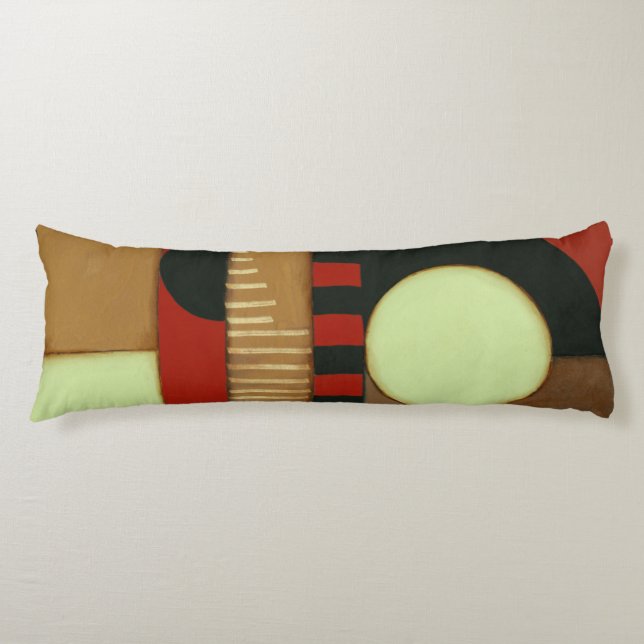 Contemporary Loft Style Paneled Painting Body Pillow (Front)