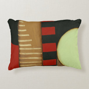 Contemporary Loft Style Paneled Painting Decorative Pillow