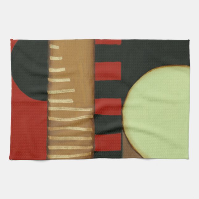Contemporary Loft Style Paneled Painting Kitchen Towel (Horizontal)