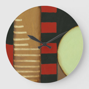 Contemporary Loft Style Paneled Painting Large Clock