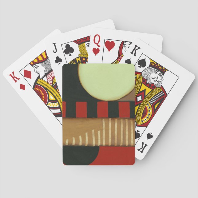 Contemporary Loft Style Paneled Painting Poker Cards (Back)