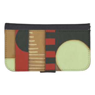 Contemporary Loft Style Paneled Painting Phone Wallet