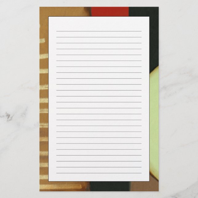 Contemporary Loft Style Paneled Painting Stationery (Front)