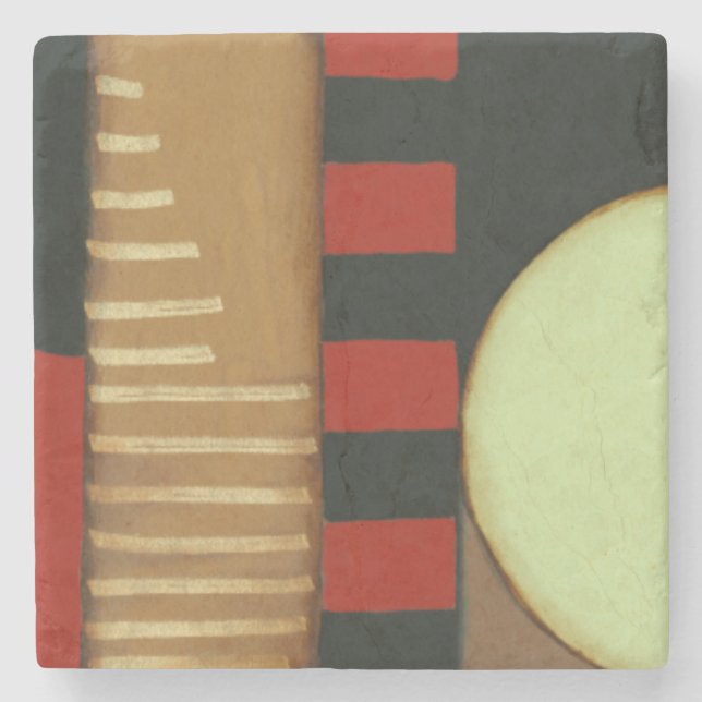 Contemporary Loft Style Paneled Painting Stone Coaster (Front)