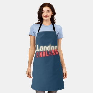 Contemporary London Neon Lights Typography  Apron