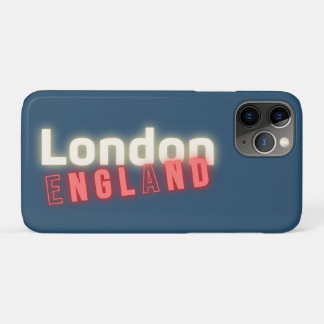 Contemporary London Neon Lights Typography iPhone 11 Pro Case