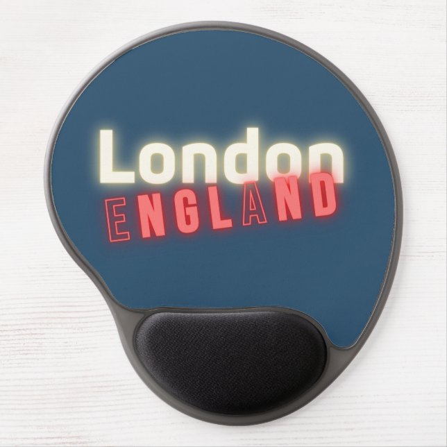 Contemporary London Neon Lights Typography  Gel Mouse Pad (Front)