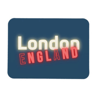 Contemporary London Neon Lights Typography Magnet