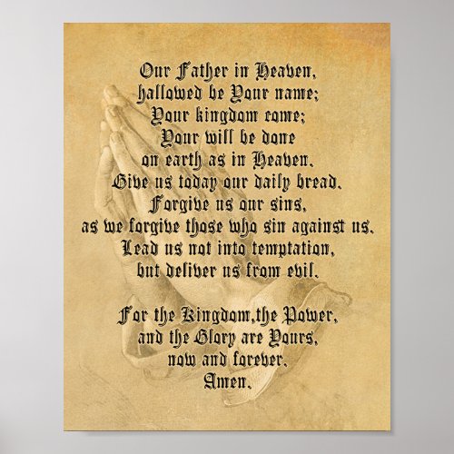 Contemporary Lords Prayer Poster Matte