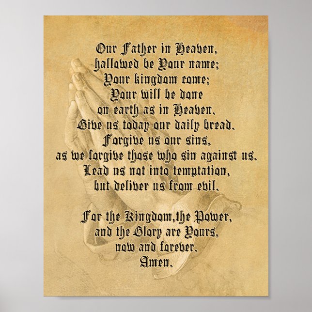 Contemporary Lord's Prayer Poster (Matte) (Front)