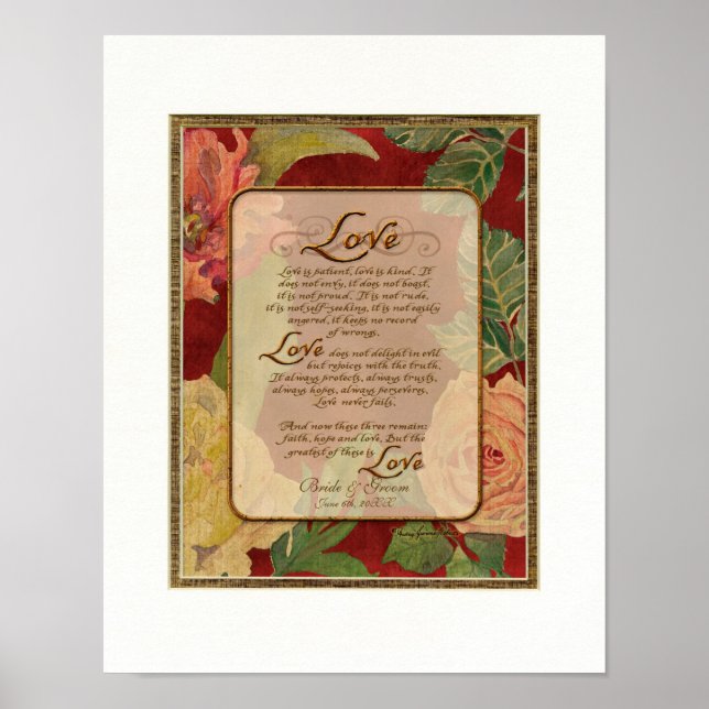 Contemporary Love Chapter 1 Corinthians 13 Poster (Front)