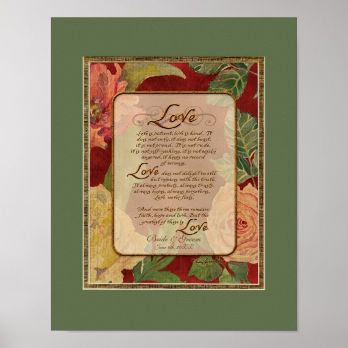 Contemporary Love Chapter 1 Corinthians 13 Posters