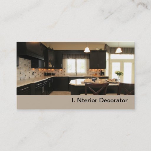 Customizable contemporary luxury kitchen business cards