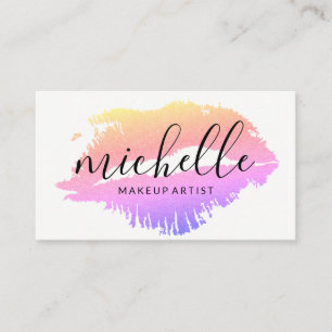 Contemporary Makeup Artist Business Card