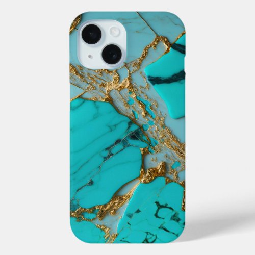 Contemporary Marble_Inked Art iPhone 15 Case