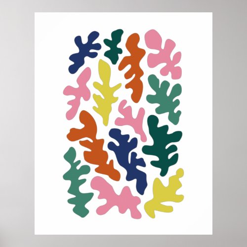 Contemporary Matisse Inspired Cutouts Design Poster
