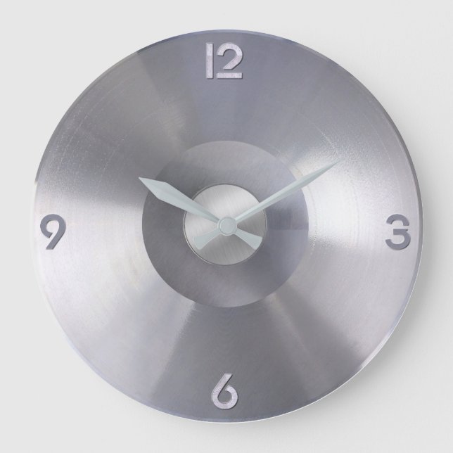 Contemporary Metal Design Wall Clock (Front)