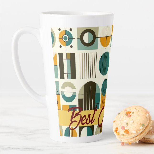 Contemporary Mid-century Style Best Mom Ever Latte Mug (In Situ)