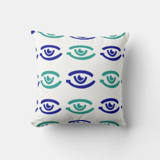Contemporary minimalist big eye seamless pattern. throw pillow